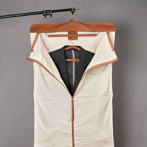 Modern Canvas <b>Garment</b> Bag <b>Cover</b> With Zipper Closure White Dustproof Storage Bag For Home Use - Product Image 2