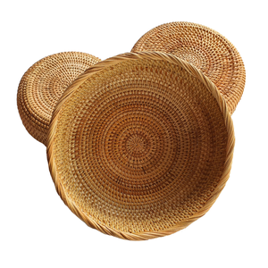 Eco Friendly Vietnam Rattan Bowl Handwoven Decorative Fruit Bowl Home Kitchen Decoration - Product Image 1