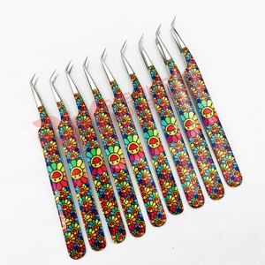 Pince à cils professionnelle RMI en acier inoxydable avec revêtement en papier durable, pointe en fibre pour extensions de cils, marque privée - Product Image 2
