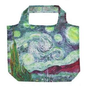 AE-00838 capolavoro Eco Shopping Bag Van Gogh Design "notte stellata" - Product Image 1