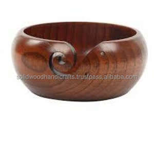 Top Trending High Quality Round Yarn <b>Bowls</b> for <b>Knitting</b> Handcrafted Wooden Yarn <b>Bowl</b> - Product Image 3