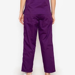 Women's <b>Scrub</b> <b>Top</b> V-Neck Short Sleeve With Pockets Hospital Uniform Woven Cotton Polyester Blend - Product Image 3