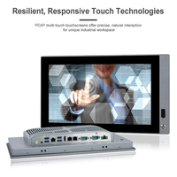 PC Táctil de 13.3 Pulgadas con Pantalla Resistiva, Computadora Industrial IPC, SSD de 128G/256G, Panel PC Todo en Uno con USB Frontal