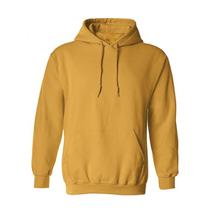 Sweat-shirt à capuche jaune moutarde pour homme, 100% coton molletonné, coupe décontractée, avec poche, tricoté pour l'automne - Product Image 3