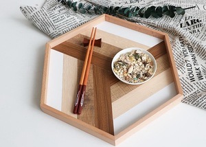 Luxury Wooden Serving <b>Tray</b> Solid Wood Ottoman Butler Platter for Hotel Restaurant Tea Coffee Service - Product Image 5