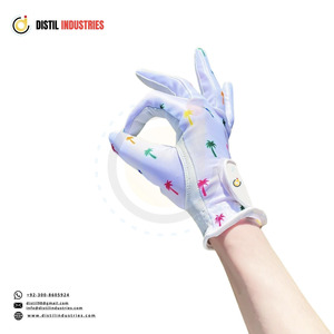 Gants de golf en cuir Cabretta de qualité supérieure, écologiques, personnalisés en gros, DISTIL INDUSTRIES, imprimé palmier, main droite, unisexe - Product Image 5