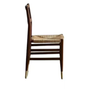 Sillas de Salón Hechas de Madera de Teca, con Elegante Acabado en Color Marrón y Diseño Simple y Minimalista - Product Image 5