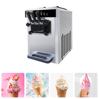 Machine à glaces professionnelle de petite taille pour table, en acier inoxydable, certifiée Energy Star, capacité de 5,6 L