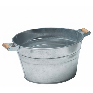 Seau à glace en métal galvanisé au design magnifique, bac à boissons pour fêtes, refroidisseur à vin en fer, panier à boissons avec ouvre-bouteille – En promotion - Product Image 6