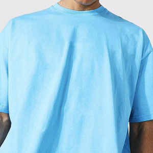 OEM 100% Cotton Eco-Friendly Custom Logo Solid Breathable Extreme Oversized Men's Wholesale T-Shirt 220g Streetwear <b>Hip</b> - Product Image 6