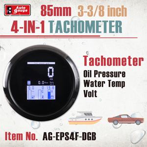 Nouveau pour 85mm, tachymètre numérique TFT 4-en-1, jauge de pression d'huile, température de l'eau, voltmètre, 12V 24V, étanche IP67, voiture, marine - Product Image 3