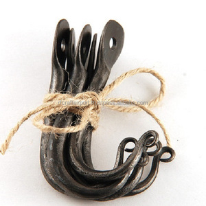 Handmade the Home Hand Forged Iron Hardware Iron <b>Hook</b> Blacksmith Novelty <b>Hooks</b> Kitchen Bathroom Use Wrought Iron <b>Wall</b> <b>Coat</b> Rack - Product Image 1