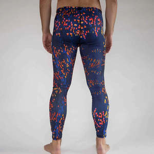 <b>Men</b> Geometric Pattern Compression Tights Full Length Sublimation Printed Yoga <b>Leggings</b> - Product Image 2