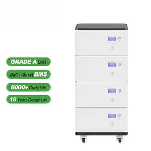 Système de stockage d'énergie domestique empilable 51,2 V 48 V 100 Ah 5 kWh, batteries solaires au lithium LifePo4 10 kW 20 kW 30 kW 50 kW, capacité 100 Ah - Product Image 1