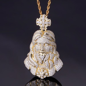 Pendentifs Jésus Hip Hop en Argent Sterling 925, entièrement sertis de Moissanite VVS, style Iced Out, pour rappeurs - Product Image 6