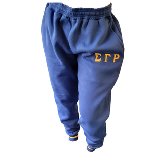 Pantalones Deportivos para Mujer, con Logotipo Griego Bordado, Cintura Elástica, Cómodos y Suaves, de Felpa, para Uso Casual - Product Image 1