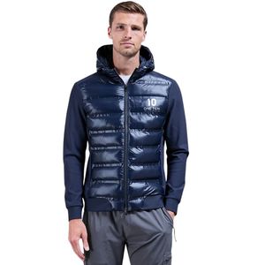 Men's Winter Hybrid Quilted Jacket High Funnel Neck Lightweight Padded Outdoor <b>Coat</b> Warm Technical Fabric Casual Wind Resistant - Product Image 1