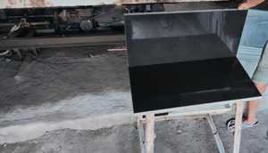 Modern Absolute Black <b>Granite</b> Tile Polished Slab Durable Hotel Bathroom Floor - Product Image 3