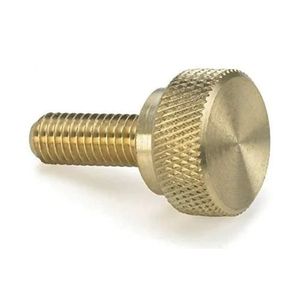 Vis à molette en laiton de qualité supérieure, à tête moletée, fixations industrielles, finition polie, filetage mécanique, accessoires de quincaillerie durables, taille standard - Product Image 1