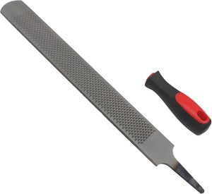 Râpe à sabots double face, lime de fermeur de 12 pouces avec poignée ergonomique en caoutchouc, lime à fer à cheval en acier au carbone pour le soin des sabots de chevaux et de chèvres - Product Image 4