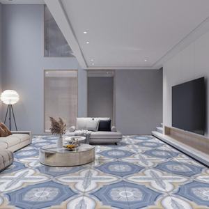 Carreaux décoratifs en porcelaine polie de 9mm d'épaisseur pour la conception de motifs continus Céramique 600x600mm Revêtement de sol intérieur - Product Image 1