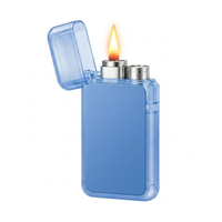 Briquet électronique portable avec design transparent coupe-vent, idéal pour barbecue extérieur et cigarettes – Meilleure vente