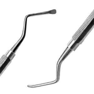 Cureta Ósea Lucas # Instrumento Quirúrgico Dental Ergonómico Manual con Mango Hexagonal y Puntas Dobles de 3mm para Extracción de Hueso y Curetaje - Product Image 6