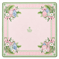 Tapis de Mahjong Floral Chinoiserie Rose Personnalisé 33x33 en Néoprène Antidérapant Pliable Housse de Table Carrée Cadeau de Luxe OEM Poker Américain