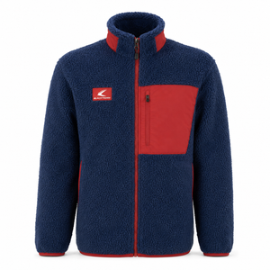 Chaqueta de forro polar personalizada OEM ODM con cremallera, impermeable, cortavientos, para hombre, ropa de trabajo para exteriores, tejido de forro polar Sherpa de pelo corto - Product Image 4