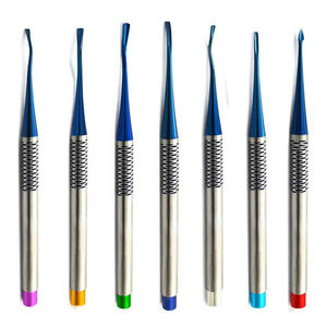 Instruments dentaires, kits dentaires, élévateurs de luxation dentaire, periotomes PDL, instruments d'extraction radiculaire, ensemble en acier inoxydable, manuel - Product Image 3