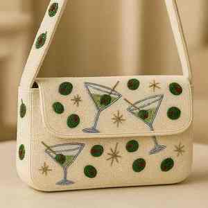 Sacs fourre-tout promotionnels de style tendance, durables, avec poignée baguette, en perles de verre, artisanaux indiens colorés, de luxe, de style ethnique - Product Image 3