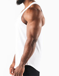 Débardeurs ajustés personnalisés pour hommes – Stringers de sport, entraînement et musculation – Coupe affinée – Nouveaux styles – Vente flash - Product Image 6