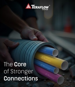 ท่อ HDPE TERAFLOW สำหรับการเกษตร PE100 PN6 ขนาด 200 มม. ป้องกันรังสียูวี ทนทาน เป็นมิตรกับสิ่งแวดล้อม น้ำหนักเบา รูปทรงกลม ขนาด 6-12 ม. ได้รับการรับรองมาตรฐาน ISI - Product Image 2