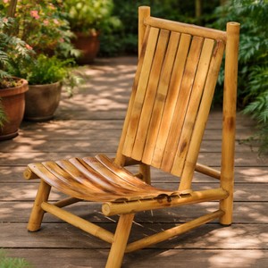 Silla de Bambú Natural para Relajarse, Silla Baja de Bambú para Exteriores, Muebles Ecológicos para Jardín, Patio, Resort, Hotel Kingcraftviet - Product Image 1