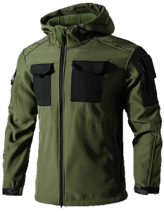 Unisex Formal Tactical Softshell Bomber <b>Jacket</b> Windproof Water Resistant <b>Fleece</b> <b>Lined</b> Multi-Pocket Hiking Outdoor OEM ODM Front - Product Image 6