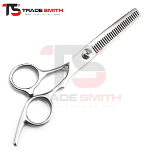 Ciseaux de coiffure professionnels, ensemble de ciseaux de <span class=keywords><strong>barbier</strong></span> avec sac, outils personnalisés en acier inoxydable argenté, logo, emballage élégant, tranchants - Product Image 3