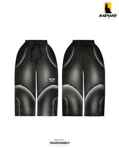 Black Gradient Logo <b>Zip</b> <b>Up</b> Hoodie & Pants Set | Oversized Streetwear Tracksuit | Custom OEM Private Label Manufacturer - Product Image 4