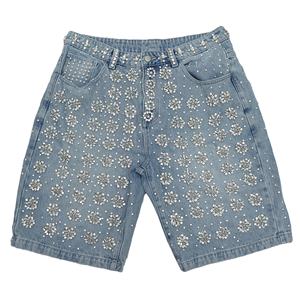 Streetwear Baggy Digital Printing Solid Oversize Men's Denim Shorts <b>High</b> Quality - Product Image 1