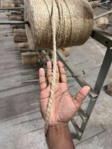 Cuerda de Yute de Grado Industrial 100% Natural, Ecológica, Duradera y Biodegradable, de 3.5mm, 3/4 de Hilo Trenzado, 100m, Alta Calidad JF - Product Image 4