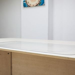 Spedizione Gratuita, Copertura Protettiva per Scrivania in Plastica Trasparente 90x50CM, Spessore 0,25mm, Tappetino Trasparente per Protezione Tavolo - Product Image 2