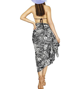 Meilleures ventes Sarong de plage une pièce imprimé pour femme, cache-maillot de bain, motifs Léopard, Paisley, Mandala, Paon, Sable, Tropical - Product Image 4