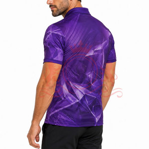 New Arrival Purple <b>Abstract</b> Polo Shirt Soft Stretch Fabric Modern Design Short Sleeve Comfortable Daily Casual Wear - Product Image 3