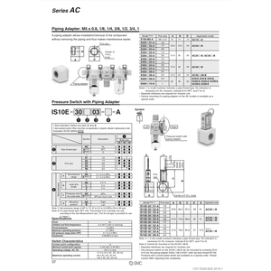 Interruptor de presión de SMC Pneumatics para el aire, - Product Image 1