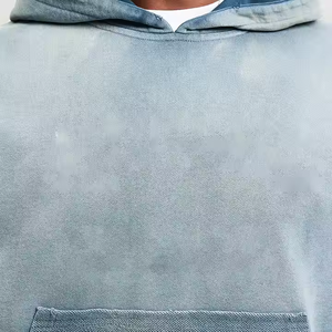 Sweat à capuche surdimensionné délavé à l'acide avec logo personnalisé, en coton épais de qualité supérieure, style vintage, streetwear, fabrication OEM ODM - Product Image 4