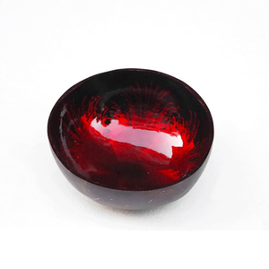 Bol décoratif en noix de coco laqué fait main, prix de gros, pour desserts, bonbons, ou comme porte-clés, fabriqué au Vietnam - Product Image 1