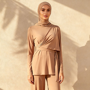 Wholesale 3 Piece Islamic Swimwear for Women <b>Modest</b> Burkini Long Sleeve Pants Hijab <b>Set</b> - Product Image 6