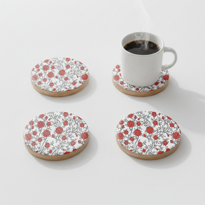 Posavasos de Madera con Diseño de Olas del Océano, Estilo Clásico, Impresión en Esmalte, Vajilla Redonda Personalizada para el Hogar y Hoteles, Alfombrillas y Protectores - Product Image 2