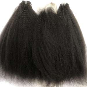 Cheveux vierges vietnamiens crépus droits 30 pouces 3 faisceaux de cheveux vietnamiens crépus raides cheveux non transformés couleur naturelle - Product Image 1