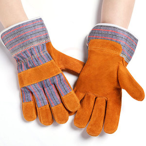 Working <b>Gloves</b> Customized Brand Heat Resistant <b>Long</b> Leather Working <b>Gloves</b> Safety <b>Gloves</b> Pakistan Suppliers OEM Service - Product Image 1