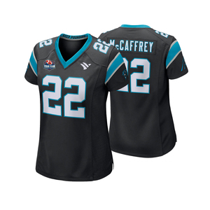 Jersey de Fútbol Americano Personalizado de Última Moda para Mujer, 100% Poliéster, Transpirable, de Secado Rápido, Manga Corta, Cómodo - Product Image 1